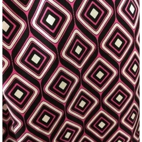 Shoshanna Silk Dress Purple Geometric Print Retro Glam XS - Picture 5 of 7